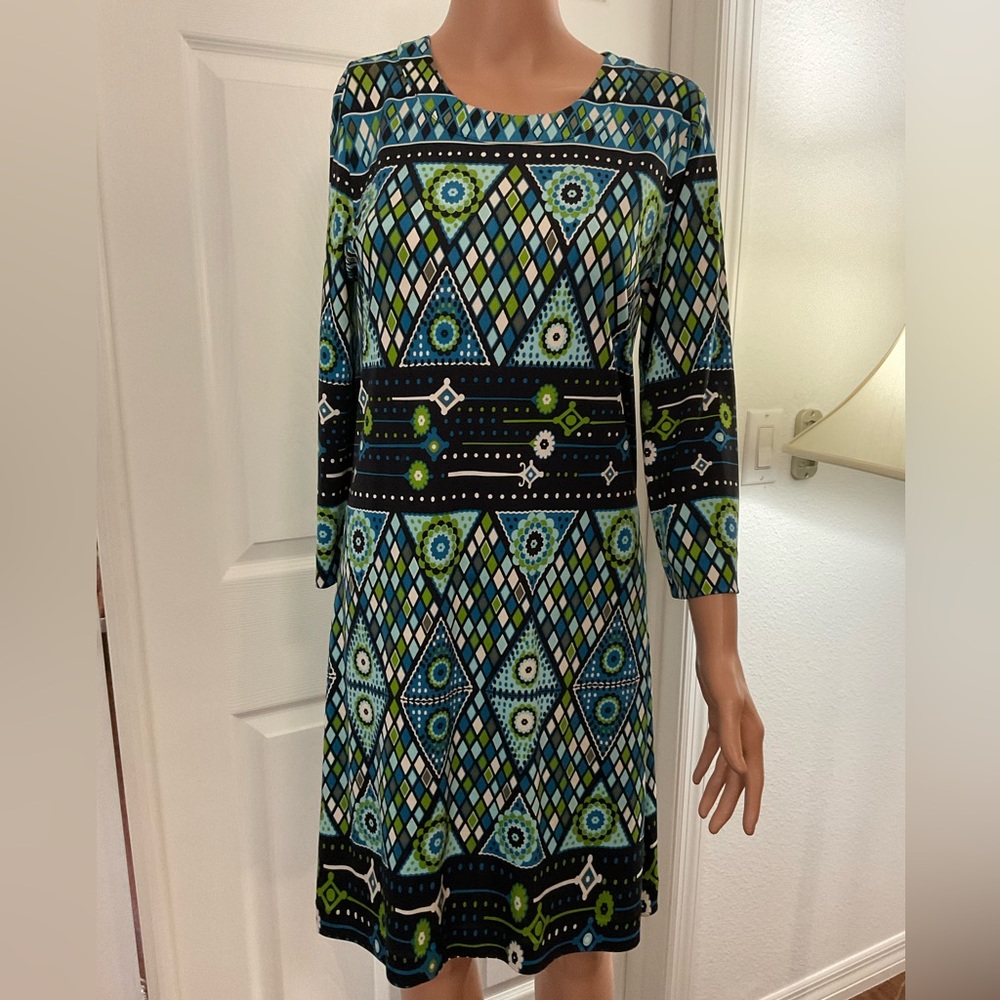 Tory Burch, 100% silk multicolor dress. Size 8.